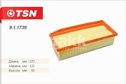 Фильтр воздушный Цитрон "TSN" 9.1.1736 (C 27 030) Lada VESTA RENAULT Duster