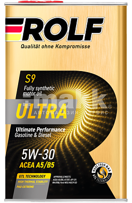 Масло моторное ROLF ULTRA 5W30 синт A5/B5 SP 1л металл
