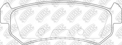 Колодки тормозные задние PN0376 NIBK