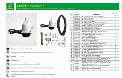 Подогреватель тосола Старт-Классик 01SK01615