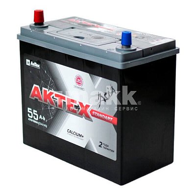 Аккумуляторная батарея 55 Ач Актех Standart Asia (55B24R) п/п тонк.кл 23,8*12,9*22,5
