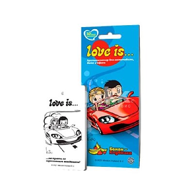 Ароматизатор подвесной LOVE IS БАНАН-КЛУБНИКА 11г LI K 0002