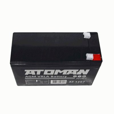 Аккумуляторная батарея ATOMAN 12В 7 Ач для ОПС