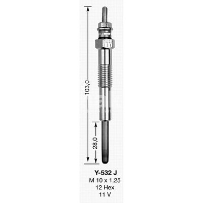 Свеча накаливания NGK Y532J 7782