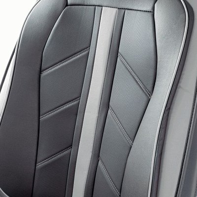 Накидки на сиденье Car Performance передние 2 шт экокожа черн/серые CUS-3012 BK/GY