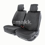 Накидки на сиденье Car Performance передние 2 шт алькантара черные 5шт/уп CUS-2012 BK/BK