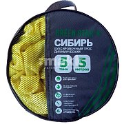 Трос 5т 5м буксировочный динамический, рывковый 2 крюка в сумке Green Star
