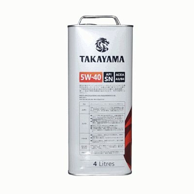 Масло моторное TAKAYAMA Adaptec 5W40 синтетическое 4л