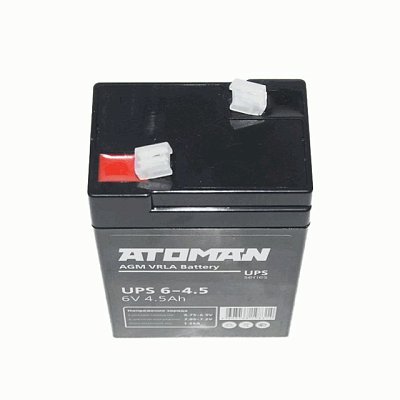 Аккумуляторная батарея ATOMAN 6В 4,5 Ач для ИБП