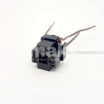 Разъем/колодка для лампы H4 цоколь P43t тип открытый CARGEN пластик, 3 провода