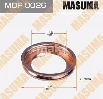 Прокладка пробки масляного поддона 11.2x17.4x2.7 Nissan Infiniti MDP-0026 Masuma