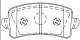 Колодки тормозные дисковые задние BP80043 SB NAGAMOCHI