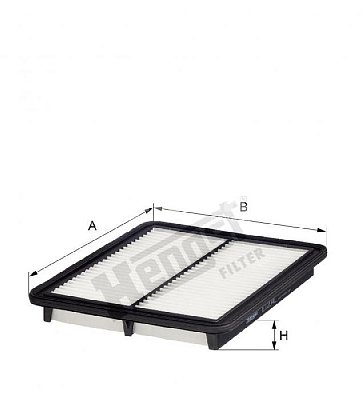 Фильтр воздушный Hengst E1204L (C 2941, C 3033) KIA Sorento I 