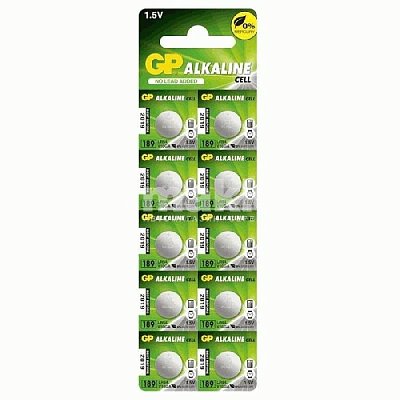 Батарейка LR54 GP 1.5V LR54 (AG10, LR1130, 389) цена за шт.