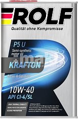 Масло моторное ROLF KRAFTON P5 U 10W40 полусинтетическое 4л 