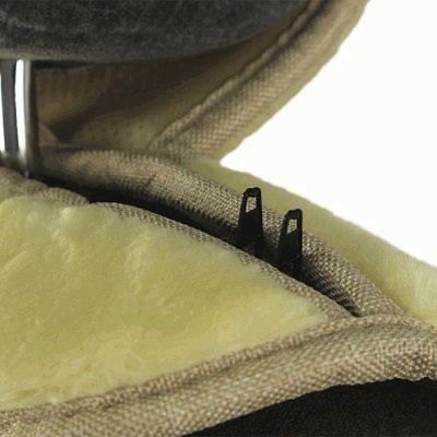 Накидка на сиденье бежевая светло GS Premium искусственный мех короткий ворс 150*55см 1 шт