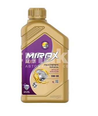 Масло моторное MIRAX MX7 5W30 синтетическое API SL/CF 1л