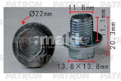 Пробка масляного поддона Toyota P37-1561 Patron