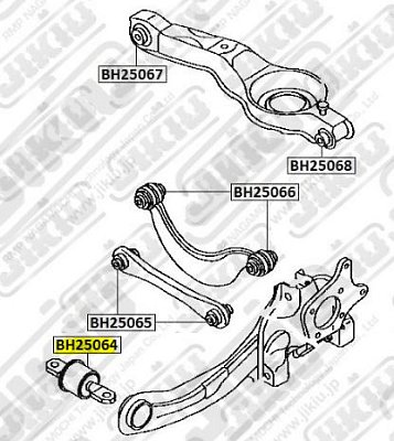 Сайлентблок зад продольного рычага Ford Focus II CB4 2008-2011 BH25064 JIKIU (на авто 2шт)