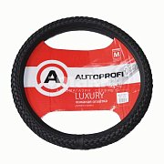 Оплетка нат.кожа черная Autoprofi плетеная 20шт/уп AP-800 BK (M)