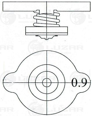 Крышка радиатора Toyota Nissan Honda Mazda 0.9 bar большой клапан  LL 1901  LUZAR
