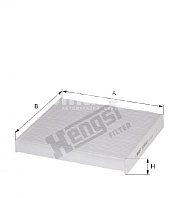 Фильтр салонный Hengst E2994LI (CU 22 013) FORD TRANSIT TOURNEO