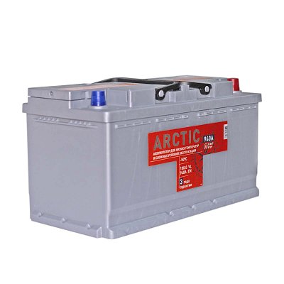 Аккумуляторная батарея 100 Ач Титан Arctic Silver о/п  35,2*17,5*19