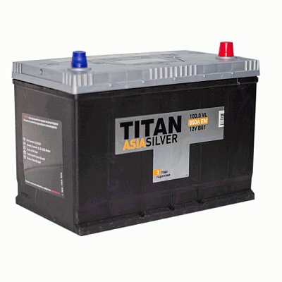 Аккумуляторная батарея 100 Ач ТИТАН Asia Silver (115D31L) о/п 30,4*17,5* 22,1