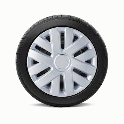 Колпаки Autoprofi  пластик регулир обод к-т 4пр металлик 14"(350мм) 4шт/уп WC-1145 SILVER (14)