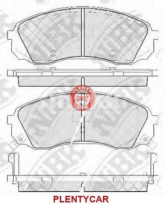 Колодки тормозные передние RN0458 NIBK