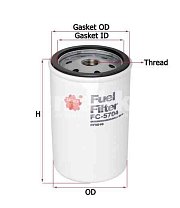 Фильтр топливный FC5704 Sakura (WK 731, PP 845/2, 9.3.13) WIX FILTERS