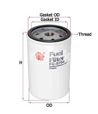 Фильтр топливный FC5704 Sakura (WK 731, PP 845/2, 9.3.13) WIX FILTERS