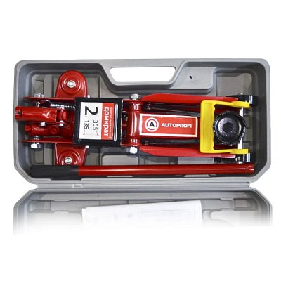 Домкрат гидрав подкатной 2т в кейсе высота под 305 мм Autoprofi DP-17K