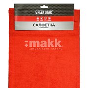 Салфетка из микрофибры 50x60 профессиональное Green Star (красная) 300 гр/м2