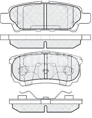 Колодки тормозные дисковые задние MMC Lancer CS5W Airtreck CU BP23502  SB NAGAMOCHI