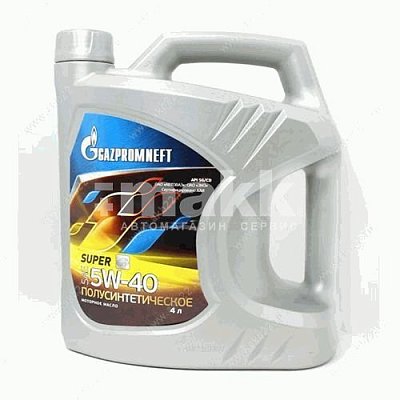 Моторное масло Gazpromneft Super 5W-40 полусинтетическое 4 л
