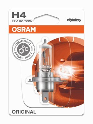 Автолампа H4 12V 60/55W OSRAM 64193-01В Р43t-38 (блистер 1шт)