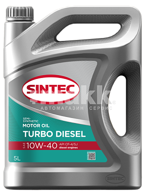 Масло моторное SINTEC Turbo Diesel 10w40 API CF-4/SJ п/с 5л