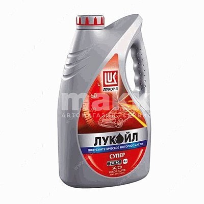 Масло моторное Лукойл Супер SAE 5W40  (SG/CD) (п/синт.)  4 л  