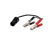 Переходник на штекер прикуривателя с зажимами на клеммы АКБ, AUTOPROFI длина 28 см,14А, AKB-01