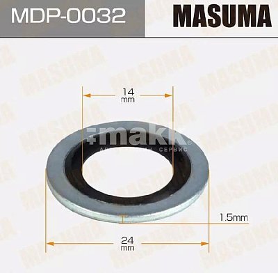 Прокладка пробки масляного поддона 14x24x1.5 Renault MDP-0032 Masuma