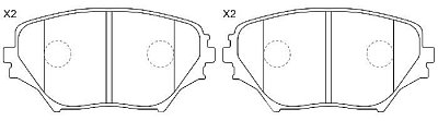 Колодки тормозные передние дисковые BP21447 SB NAGAMOCHI