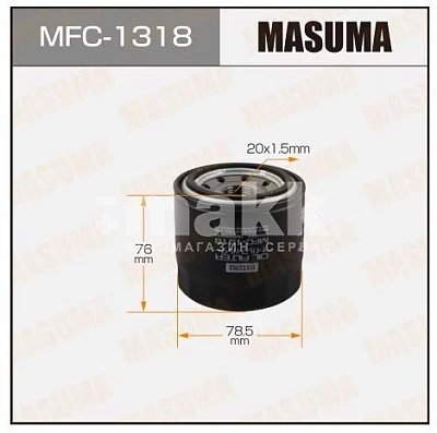 Фильтр масляный Masuma MFC-1318 (W 811/80) HYUNDAI, ISUZU, JAC, KIA