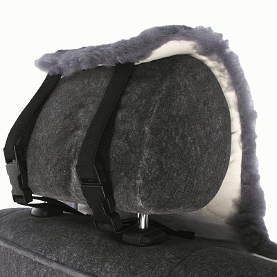Накидка на сиденье серая GS натуральная овчина короткий ворс 1 шт