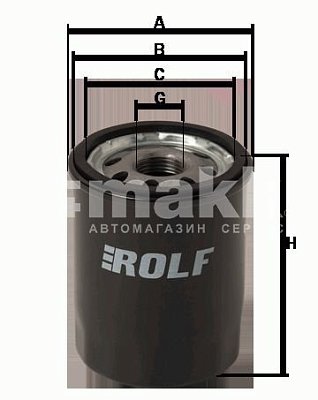 Фильтр масляный ROLF OFR-2082 (FILTRON OP 612, MANN W 610/4) AC, FORD, NISSAN