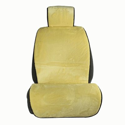 Накидка на сиденье бежевая светло GS искусственный мех короткий ворс 1 шт