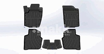 Коврики в салон Skoda Rapid (12-) к-т 5шт черный SRTK SK.RAP.12G.02061