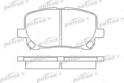 Колодки тормозные дисковые передние PBP1529 PATRON