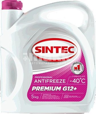 Антифриз  Sintec Premium (-40) 5кг G12+ (красный) 
