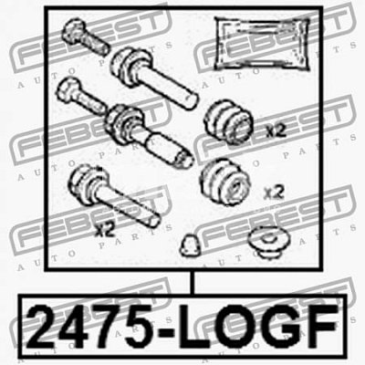 Ремкомплект тормозного суппорта Renault Logan '05-'13 передн. 2475-LOGF Febest